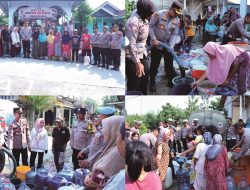 Bakti Sosial Hari Bhayangkara, Kapolres Pekalongan Serahkan Bantuan Air Bersih di Kesesi