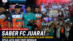 Saber fc Juara di Kades Cup Dororejo Lurah Alimin Ucapkan Terimakasih Atas LancarNya Turnamen Ini