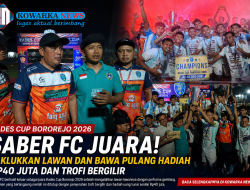 Saber fc Juara di Kades Cup Dororejo Lurah Alimin Ucapkan Terimakasih Atas LancarNya Turnamen Ini