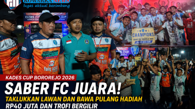Saber fc Juara di Kades Cup Dororejo Lurah Alimin Ucapkan Terimakasih Atas LancarNya Turnamen Ini