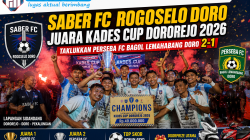 SABER FC Rogoselo Doro Juara Kades Cup Dororejo 2026, Taklukkan PERSEBA FC Bagol Lemahabang Doro 2-1
